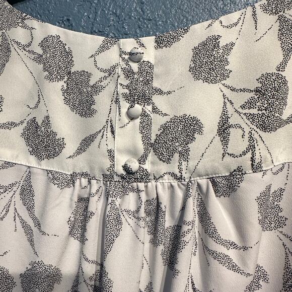 41 Hawthorn Blouse Size 1X Floral Office Boho Whimsygoth Cottage White Black - Picture 8 of 9